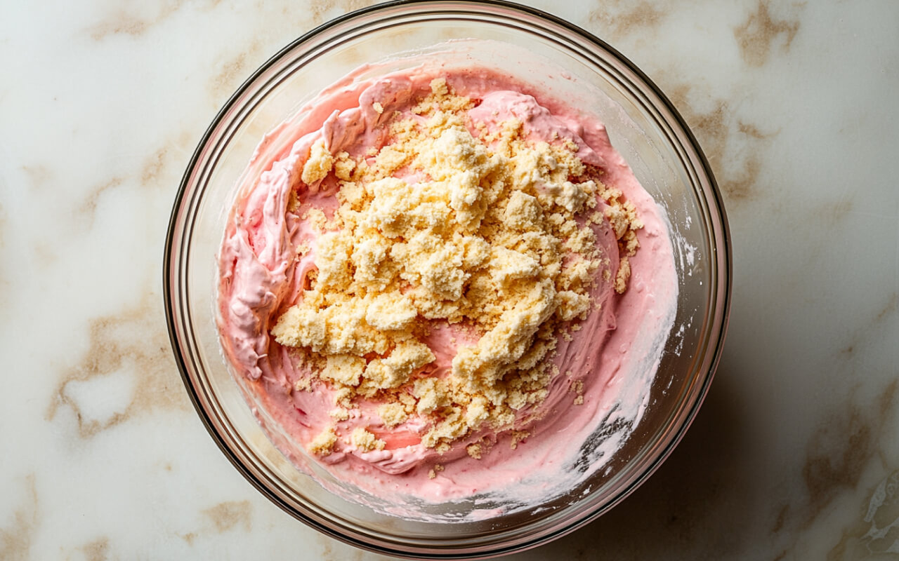 Step 5: Add the Shortcake Crumbles.